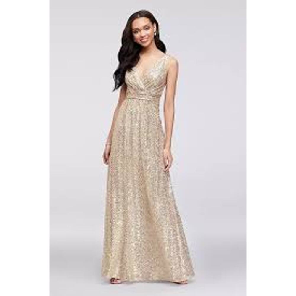 Sorella Vita Gold Sequin Gown - US Size 18